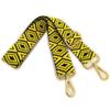 WYXFDC Embroid style Purse Strap 1.5" Wide Purse Strap Adjustable Replacement Colorful Crossbody Handbag Strap (Yellow) view 1