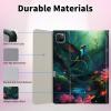 CGFGHHUY for iPad Pro 12.9 Case 6th/5th/4th Generation 2022/2021/2020 Detachable Wireless Keyboard & 360 Rotating Stand PU Leather Cover with Pen Holder Protective Case - Green Forest Hummingbird view 2