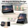 CGFGHHUY for iPad Pro 12.9 Case 6th/5th/4th Generation 2022/2021/2020 Detachable Wireless Keyboard & 360 Rotating Stand PU Leather Cover with Pen Holder Protective Case - Green Forest Hummingbird view 4