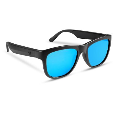 Harlafou GS01 Smart Glasses Wireless Bluetooth Sunglasses, Audio Sunglasses with Speaker,Polarized Lens, Touch Control, Open Ear Music and Hands-Free Blue