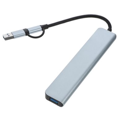 Mikikit USB Hub Adapter Ports Type Dock for Laptops Fast Data Transfer Compact Design No Driver Required for Extra USB Connections
