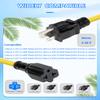 [4-in-1] 12AWG 15 Amp to 20 Amp Household AC Plug Adapter, T Blade Power Extension Cord, for Nema 5-15P to 5-20R/ 6-15R/ 6-20R,15A 125V to 20A 250V Cable, 1FT view 3