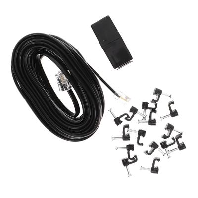Mikikit 1set Telephone Cord Wire Clips Coupler and Nail Clips Pc Cable for Landline Phones for Easy Installation and Compatibility