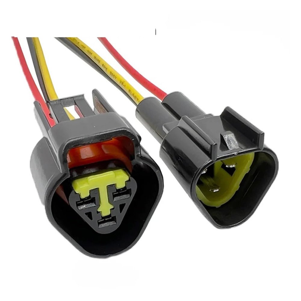 ARETV 3-pin 2.3mm Black Car Male Female Waterproof Connector Harness FW-C-3M-B FW-C-3F-B(3P Female Male,10 Pcs)