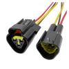 ARETV 3-pin 2.3mm Black Car Male Female Waterproof Connector Harness FW-C-3M-B FW-C-3F-B(3P Female Male,10 Pcs) view 2