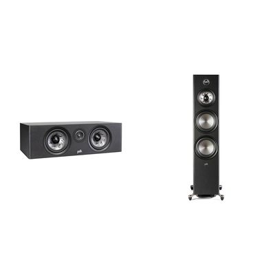 Polk Audio Reserve R400 Center Speaker, R700 Tower Speakers, 1" Tweeters, Dual 4" & 6.5" Woofers, Hi-Res Certified Home Theater Audio System