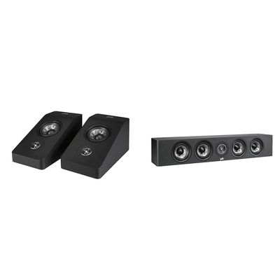 Polk Reserve R900 Height and R350 Center Channel Speakers Bundle with 1" Tweeters and 4" Woofers for Dolby Atmos Home Theater