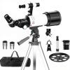 BGTR Telescope for Adults and Kids, 70mm Aperture 400mm Astronomical Telescope ((24X-180X)) view 1