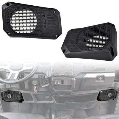SAUTVS Under Dash Speaker Pods for Ranger 1000/XP 18-24, Under Dashboard Speaker Enclosures Pods Holders for Polaris Ranger XP 1000/Crew 2018-2024 Accessories(One Pair)