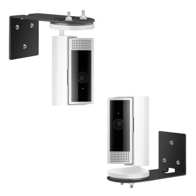 Adhesive Wall Mount for Indoor Cam (2nd Gen and 1st Gen) - Metal Camera Holder, Two Installation Ways with Strong Adhesive Tape or Screws (2Pack,Black)