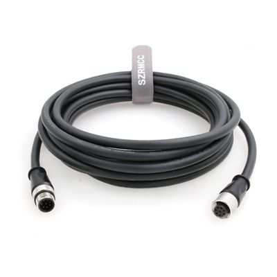 SZRMCC M12 A Code 8 Pin Male to Female Connector Sensor Cable High Flex Waterproof Actuator Cable for Cognex in-Sight Vision System Industrial Camera Automation Device Network (25m)