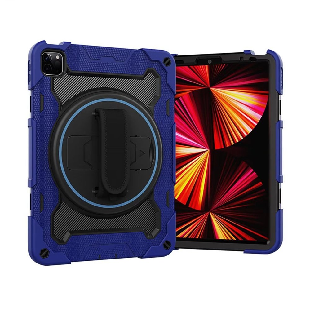 Case for Xiaomi Pad 6S Pro 12.4 inch 2024,Shockproof Wrist Strap Rotating Kickstand Tablets Protective Cover Case with Shoulder Rope for Xiaomi Pad 6S Pro 12.4 inch 2024 (Blue)