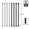 8PCS Silicone Cable Ties 12 Inch Reusable Twist Ties Steel-Core Cable Tie Straps Organizer All Purpose Bendable Cord Tie for Indoor Outdoor Bundling Holding Securing and Wrapping (Black White) view 2