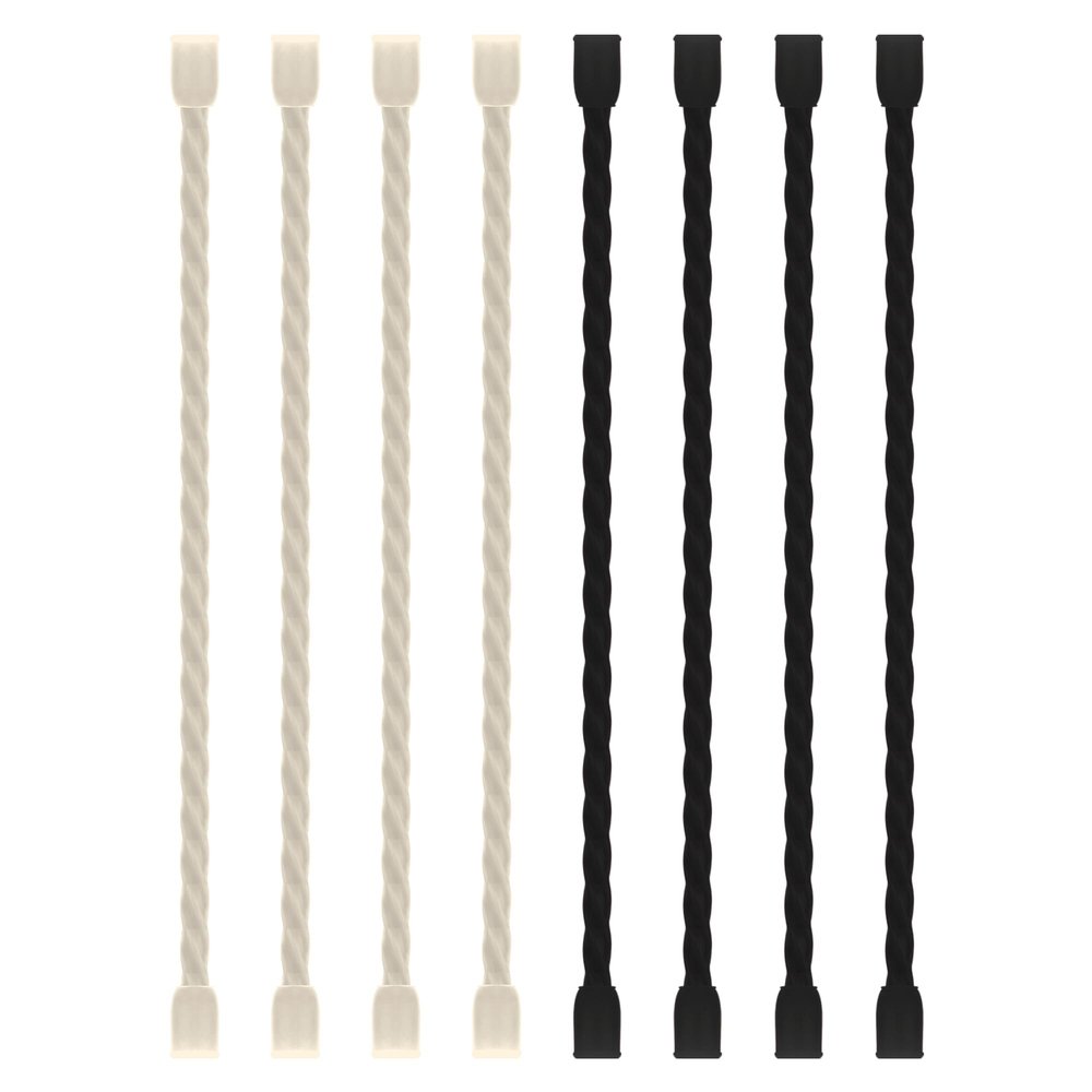 8PCS Silicone Cable Ties 6 Inch Reusable Twist Ties Steel-Core Cable Tie Straps Organizer All Purpose Bendable Cord Tie for Indoor Outdoor Bundling Holding Securing and Wrapping (Black White)