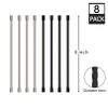 8PCS Silicone Cable Ties 6 Inch Reusable Twist Ties Steel-Core Cable Tie Straps Organizer All Purpose Bendable Cord Tie for Indoor Outdoor Bundling Holding Securing and Wrapping (Black White) view 2