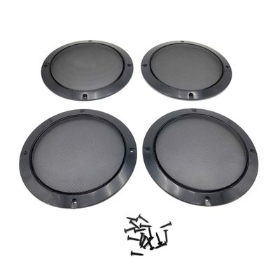 Fauful 4Pcs 6.5 Inch Speaker Grills Covers Mesh Guard Protective Case Black Universal