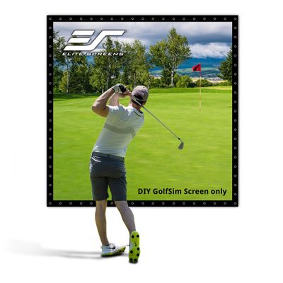 Elite Screens 9.8ft x 9.8ft Golf Impact Screen with Grommets, DIY Multi-Sport Projection Screen for Home Golf Simulators, DIY9.8X9.8-IPW360-F