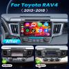 [4Core+64G] for Toyota RAV4 Radio 2013-2018: 10.1 Inch 1280x800 Touchscreen Stereo Replacement with Wireless Carplay Android Auto 5G WiFi Bluetooth GPS FM SWC RDS Mirror Link Backup Camera view 2