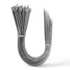 Aroono 20in Metal Cable Zip Ties, 100PCS Stainless Steel Zip Ties-177lbs Tensile Strength, 304 Heavy Duty Self-Locking Wire Ties, Steel Cable Tie for Exhaust Wrap, Garden Ties, pipes, Poultry Fence view 1
