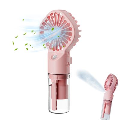 Chpbolly Portable Handheld Fan Handheld Fan USB Rechargeable Portable Misting Fan Water Mist Fan With 4 Adjustable Speed Cooling Powerful Quiet Hand Fans For Outdoor Camping TravellingPink