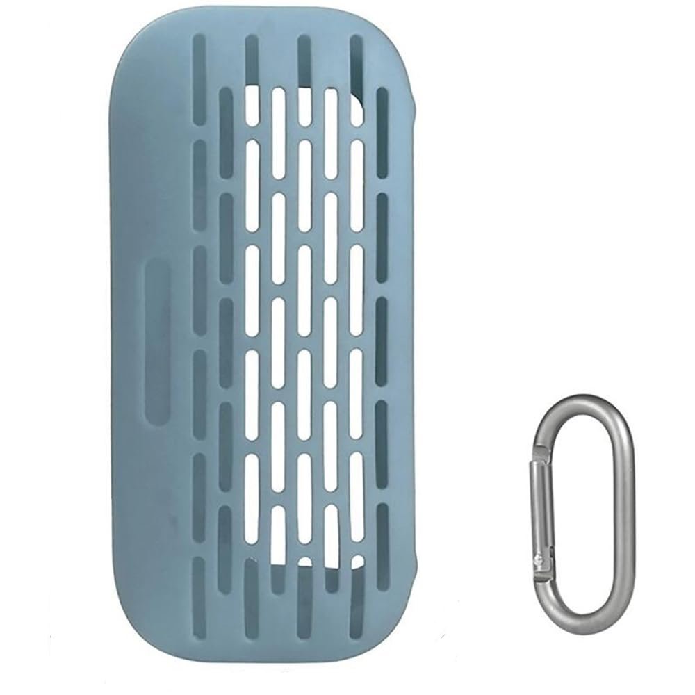 Carry Case Protective Pouch Sleeve Cover Protector for Bose Soundlink Flex Bluetooth SpeakeWaterproof Rubber Carring Pouch Protective Sleeve with Metal Hook. (Blue)