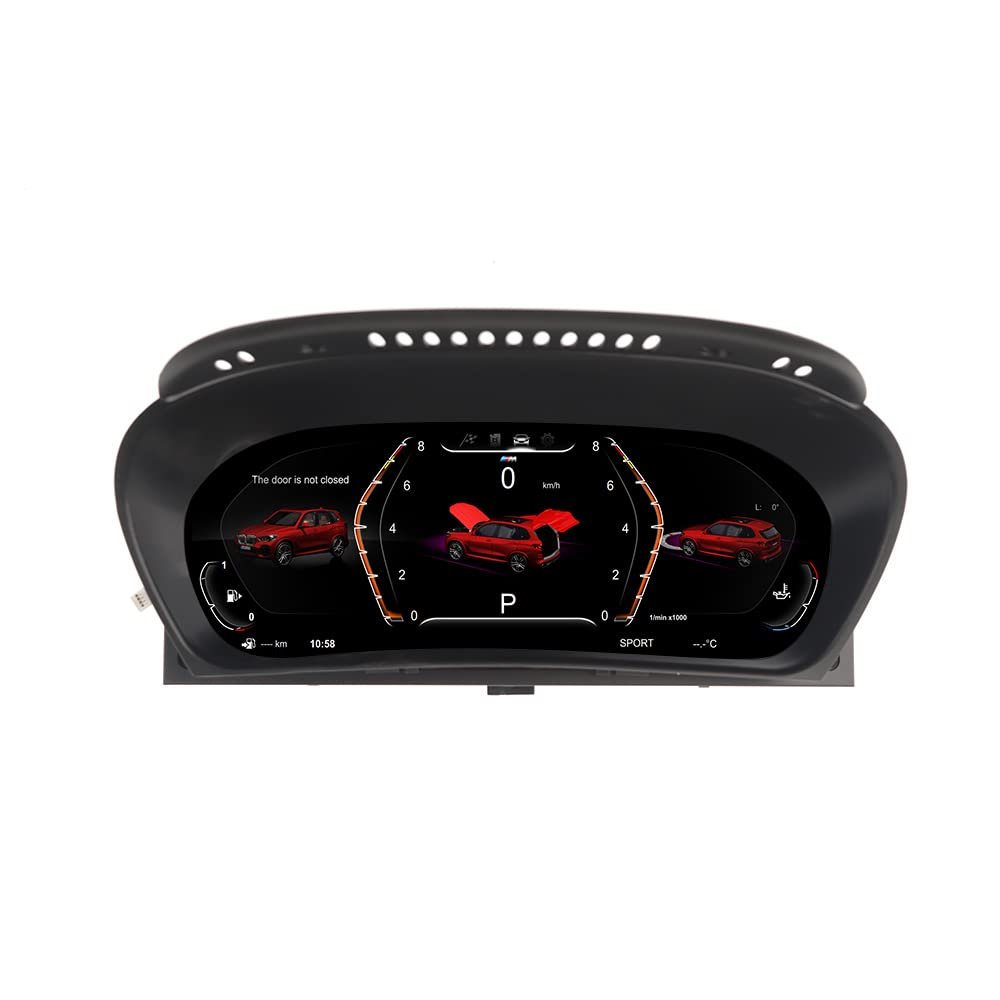 SNATEEN 12.3 inch for BMW X5 X6 2007-2019 Car Digital Cluster Virtual Cockpit Speedometer Dash LCD Screen Instrument (E70 E71 2007-2013)