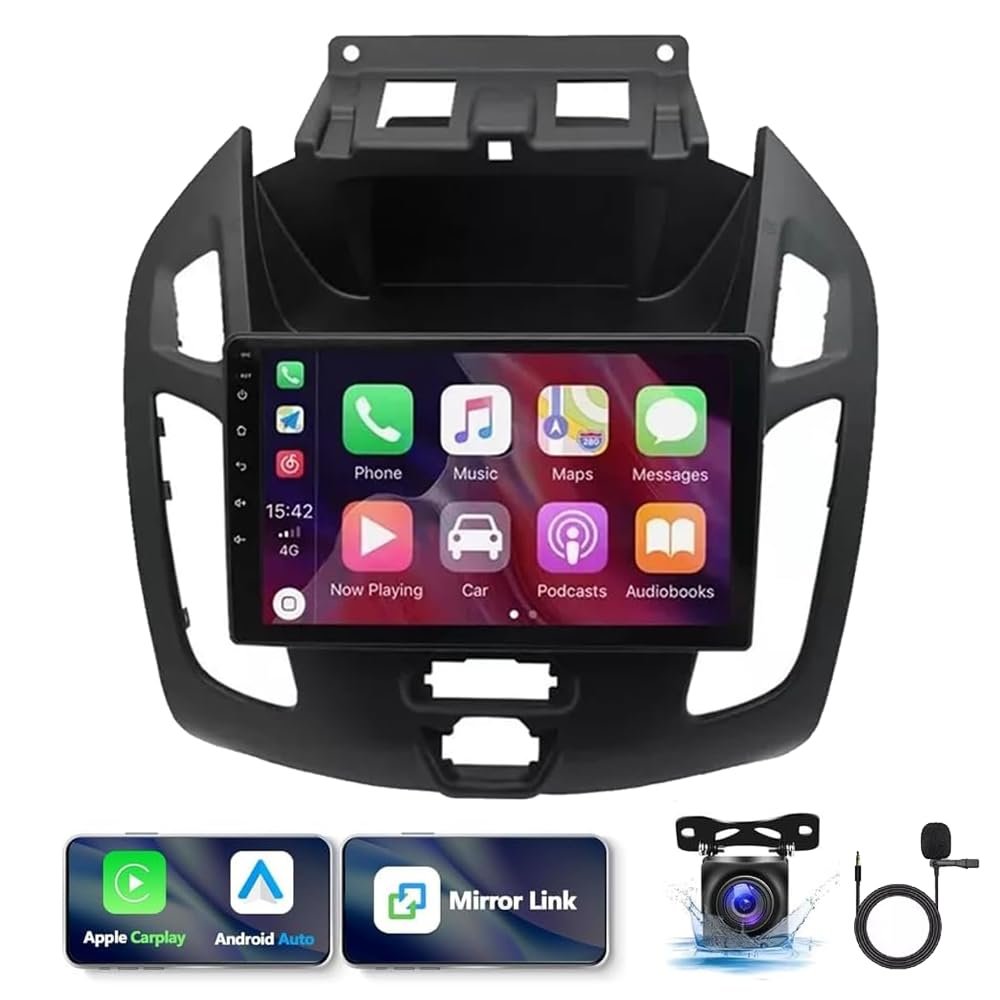 9'' Android 13.0 Car Radio Stereo for Ford Transit Connect 2014 2015 2016 2017 2018 Touchscreen Radio with Carplay & Android Auto WiFi GPS Radio Navigation Bluetooth Support Backup Camera [2+32G]