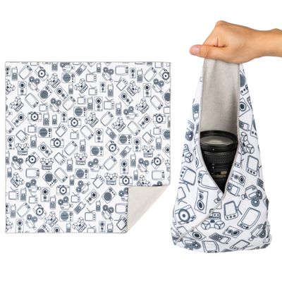 Walking Way Protective Wrap, Self-Adhesive Magic Cloth Camera Wrap, Storage Cloth, Anti-Scratch, Dustproof, Washable Lens Pouch for DSLR, Smartphones, Laptops, Cosmetic