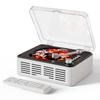 CARONSORT CD Player with Bluetooth Transmitter, Nostalgic Retro Wood Music Player, Built-in Speakers-Bass Boost, FM Radio for Home/Wired&Remote Control-White view 1