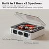 CARONSORT CD Player with Bluetooth Transmitter, Nostalgic Retro Wood Music Player, Built-in Speakers-Bass Boost, FM Radio for Home/Wired&Remote Control-White view 2