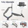 Suptek Monitor Laptop Mount Stand, 2 in 1 Function Dual Monitor Arms Desk Mount for 11"-17" Notebook and 17"-32" Monitor with Laptop Tray,Holds up to 22lbs view 3