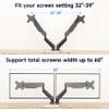 Suptek Monitor Laptop Mount Stand, 2 in 1 Function Dual Monitor Arms Desk Mount for 11"-17" Notebook and 17"-32" Monitor with Laptop Tray,Holds up to 22lbs view 4