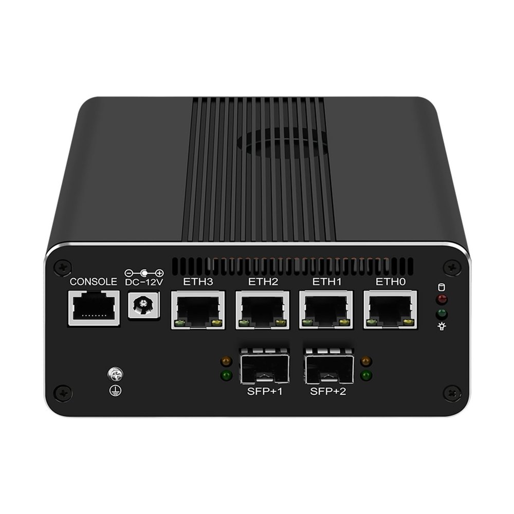 MOGINSOK Micro Firewall Appliance 10Gbe Mini PC, Intel Core I3 1215U 6C/8T 8GB DDR5 256GB PCIE SSD 4xIntel I226-V 2.5GbE 2*Intel 10Gb Network Card Firewall Home Server/Router 1xConsole