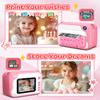 Usteetic Kids Instant Print Camera for Toddlers - Ink Free Printing, Dinosaur Design, Perfect for Boys & Girls Aged 3-12 (Pink) view 2