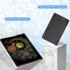 GFRGTFHYT Keyboard Case for Samsung Galaxy Tab A9+ Plus 11 Inch 2023 (SM-X210/X216/X218) with 360 Degree Rotating Slim Stand Cover with Detachable Wireless Keyboard & S Pen Holder, Sun Moon Flower view 3