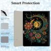 GFRGTFHYT Keyboard Case for Samsung Galaxy Tab A9+ Plus 11 Inch 2023 (SM-X210/X216/X218) with 360 Degree Rotating Slim Stand Cover with Detachable Wireless Keyboard & S Pen Holder, Sun Moon Flower view 4