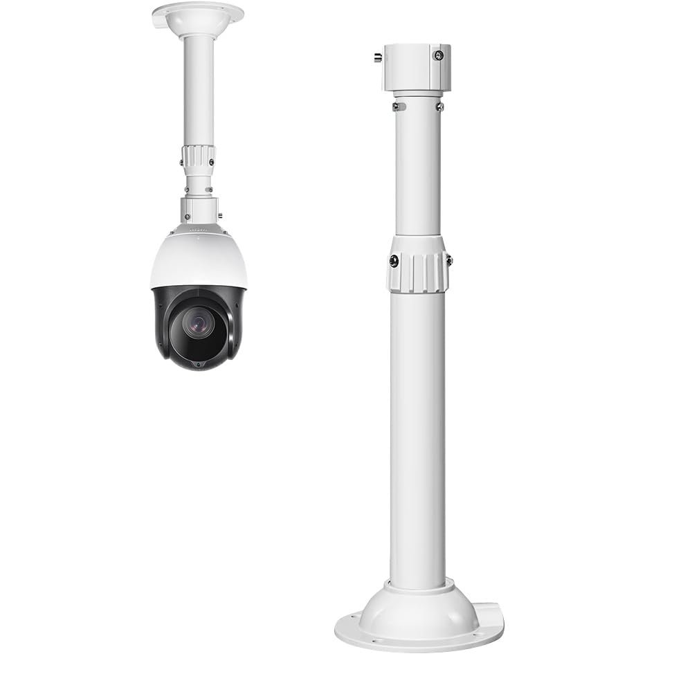 COMPCCTV Security Camera PTZ Mount Bracket, Dome PTZ Camera Mount Universal Camera Wall Mounting Bracket for CCTV Security Camera/IP Camera, I Type Telescopic Adjustable (27.7-46.8 inch)