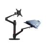 AVXANKTG OL-10L-KYM Aluminum Silver Ergonomic 10"-32" Monitor Stand + Keyboard Tray Desk Stand Mount Double Arm(OL-33L-KYM 440MM) view 1