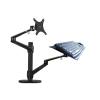 AVXANKTG OL-10L-KYM Aluminum Silver Ergonomic 10"-32" Monitor Stand + Keyboard Tray Desk Stand Mount Double Arm(OL-33L-KYM 440MM) view 2