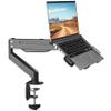 Suptek Laptop Desk Mount,Fully Adjustable Monitor and Laptop Mount Stand for 11-17 Inch Notebook and 17-32 inch Monitor Screen,Holds 22lbs with Vented Tray view 1