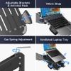 Suptek Laptop Desk Mount,Fully Adjustable Monitor and Laptop Mount Stand for 11-17 Inch Notebook and 17-32 inch Monitor Screen,Holds 22lbs with Vented Tray view 3