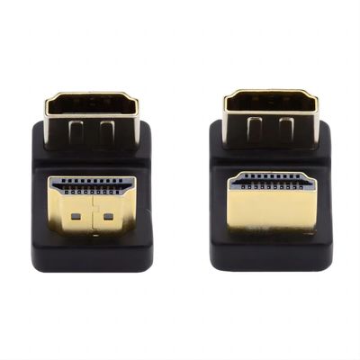 chenyang 2 Pack HDMI Male to HDMI Female 4K@60Hz 180 Degree Angled Converter Connector Adapter