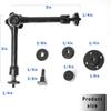 2-Be-Best Articulating Camera Mount, 11" Magic Arm, Wall Mount, Compatible with Mini Projector, Camera, LED Light, Hot Shoe & Screws Included view 2