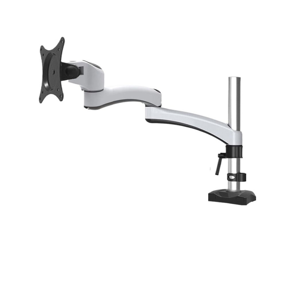 AVXANKTG DL-GM112 Aluminum 10"-27" 5-16kg 360 Rotation Double Arm Clip Grommet Heavy Duty Monitor Desk Stand LCD Mount Computer Stand Full Motion(Grommet Instal Base)