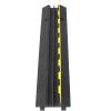 Cable Protector Ramp, 2-Channel Rubber Cable Protector Ramps Heavy Duty 11000Lbs Load Capacity Cable Wire Cord Cover Ramp Speed Bump Driveway Hose Cable Ramp Protective Cover (5) view 3