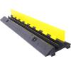 Cable Protector Ramp, 2-Channel Rubber Cable Protector Ramps Heavy Duty 11000Lbs Load Capacity Cable Wire Cord Cover Ramp Speed Bump Driveway Hose Cable Ramp Protective Cover (5) view 4