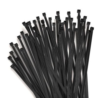 Aroono 250 Pack 4 Inch Nylon Zip Ties-Durable Outdoor Self-Locking Small Cable Ties, for Home, Fencing, and Green Plants - 40 lbs Tensile Strength, Black