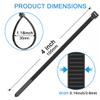 Aroono 250 Pack 4 Inch Nylon Zip Ties-Durable Outdoor Self-Locking Small Cable Ties, for Home, Fencing, and Green Plants - 40 lbs Tensile Strength, Black view 2