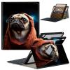 GFRGTFHYT Keyboard Case for Samsung Galaxy Tab S9 FE 5G 10.9 Inch/S9 11 Inch 2023 with 360 Degree Rotating Slim Stand Cover with Detachable Wireless Keyboard & Pen Holder, Cute Pug Dog view 1