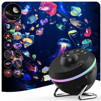 Elec3 Galaxy Projector for Bedroom,13 in 1 Planetarium Star Projector Galaxy Light,Ceiling Night Light with Meteor Effects,Multicolor Light Effects,LED Space Galaxy Lamp for Kids Teens Adults